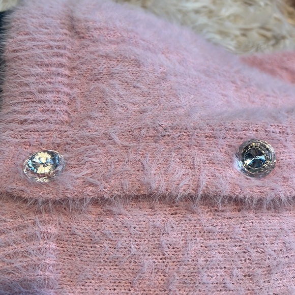 John Paul Richard Fuzzy Button Down Cardigan size medium - Picture 3 of 8